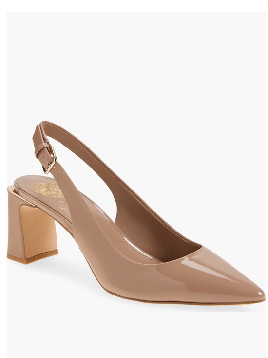Vince Camuto Shoes - Vince Camuto Hamden Pointed Toe Slingback Pump Heel Nude 9 NWOB